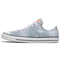 Converse Chuck Taylor All Star Ox Comfortable and Versatile Low-Top Espadrilles Unisex Blue and White 44.5