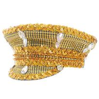 Sparkly Crystals Captain Hat Sailor Hat for Bachelorette Party Stage Dancing auksas