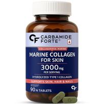 Carbamide Forte Marine Collagen Supplements 3000mg Type 1 Tablets For Skin Hair Nails 90 Tablets