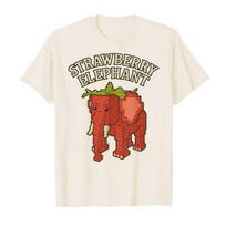 Strawberry Elephant Funny Italian Brainrot Kids Gaming Meme Tshirt for Men Women 100 Cotton T Shirts Short Sleeve Tops P495 S