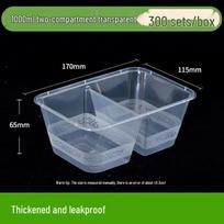 Disposable PP Two-Compartment Meal Prep Box