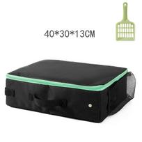 Portable Cat Travel Litter Box with Zipped Lid, Foldable Travel Litter Box No Leakage No Smell Waterproof Easy Carry for Travel juoda