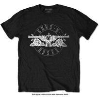 Guns N' Roses Embellished T-Shirt: Circle Logo (Diamante) OFFICIAL NEW 4XL