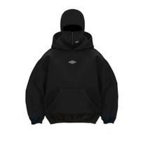 VibeStreet Dvigubos kepurės su gobtuvu Balaklavos Streetwear Hip Hop Mada Veido kaukės Gobtuvai Striukės Paltai Vyrams Moterims Ruduo Žiema Užtrauktuku Džemperiai M