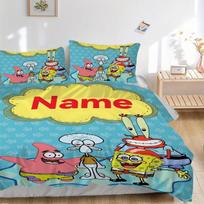 SpongeBob SquarePants Bedding Set 3 Piece Comforter Cover Gift for Bedroom,Includes No Insertsjt083 135x200cm