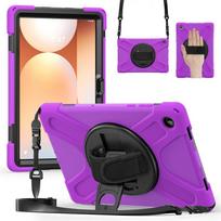 Case for Samsung Galaxy Tab A11+ A9+ A9 A11 Plus 11 Inch SM-X230 Tablet Cover Tab A9 A11 8.7  SM-X130 Shoulder Strap Funda Capa A9 8.7 inch violetinė