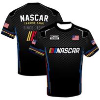 Vyriški apvalios kaklo viršutiniai drabužiai NASCAR languota vėliava Sportinė uniforma Kvėpuojantys greitai džiūstantys marškinėliai Unisex Laisvalaikio marškinėliai Paplūdimio apranga Banglenčių sportas S