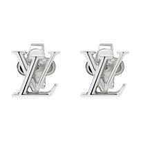 Louis Vuitton logotipas Metaliniai auskarai Moteriški auskarai Sidabriniai M03974 Basic Packaging-Dust Bag+Box
