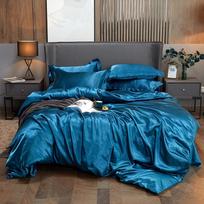 4 PCS Bedding Set Luxury Mulberry Silky Blending Bedding Set Satin Duvet Cover Set High End Single Double Comforter Cover 150x200cm 3pcs Set