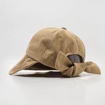 Korean Style Back Bow Women Lovely Buckets Hats Fashion Fisherman Hats Spring Summer Cotton Sun Hats Elegant Woman Hats One Size chaki