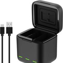 Akumuliatoriaus įkroviklis skirtas GoPro Hero 11 Hero 10 Hero 9,3 kanalų USB baterijos greitas įkroviklis, skirtas GoPro Hero11/10/9 akumuliatoriaus įkrovimo laikymo dėklas