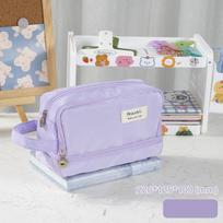 1 vnt. didelės talpos pieštukų krepšys estetiški mokykliniai dėklai mergaitėms Kawaii raštinės reikmenų laikiklis, vaikų rašiklio dėklas, mokyklinės prekės 1PCS violetinė