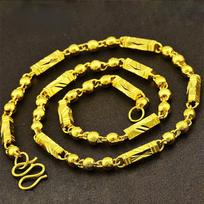 24K Gold Men Necklaces Top Quality 6mm/7mm Width 55/60cm Gold Color No Fade Chain Necklaces for Male Jewelry Gifts 6mm 55cm