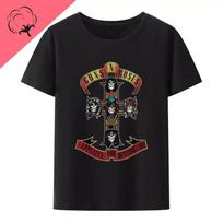 Guns N Roses Theme women Shirts Clothes Top Y2k Tops women Short Sleeve T-shirt Streetwear Harajuku Pride Tops Tees S