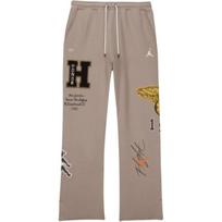 Jordan Logo raidžių rašto nėriniai megztos sportinės kelnės Vyriškos kelnės Chaki spalvos DX6242-087 M