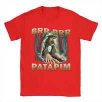 Brr Brr Patapim Funny Italian Brainrot Meme Graphic Print T Shirts Men Women  100% Cotton  Tee Shirt Clothing M