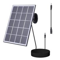 10W saulės skydelis Ring kamerai, atsparus vandeniui saulės skydelis, 360° reguliuojamas sieninis laikiklis Ring Stick Up Cam/Spotlight Cam juoda