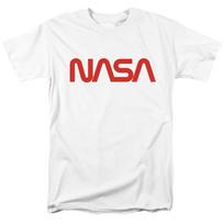 Nasa Worm Logo Mens T Shirt White Officially Licensed S