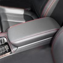Car Accessories Microfiber Leather Center Console Lid Armrest Box Cover Trim For BMW 1 Series F20 2016 2017 A Black-red line