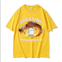 Funny Gym Pumpcover Creatine Monohydrate Meme T Shirt Women Harajuku Gothic Clothes T-shirt Unisex 100% Cotton Short Sleeve Tees S