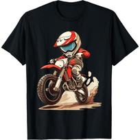 Kids Dirt Bike T-Shirt S juoda