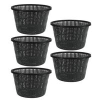 5 Pcs Net Pots For Plant 8.3in Large Aquatic Plant Mesh Net Pots Plastic Flower Basket Garden Decoration Accessories