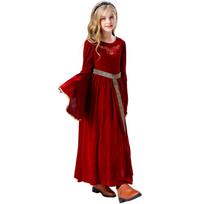 Halloween children's medieval court princess costumes, girls' vintage dresses, girls' stage drama costumes 120cm