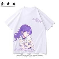 Anime Project Sekai Yoisaki Kanade AKIYAMA MIZUKI  Cosplay Printed Short Sleeve TShirt Versatile in Summer Halloween Gifts S