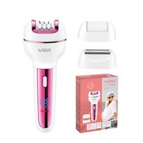 2026 VGR V-732 3in1 Epilator Women Electric Shaver for Face Body Rechargeable Lady Trimmer Hair Removal Bikini Underarms Legs Safe and Skin-friendly rožinė