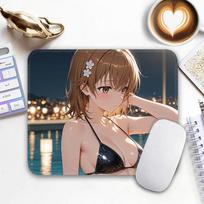 Misaka Mikoto Anime Standartinis pelės kilimėlis A C_Tam tikras Maginis I_Indeksas Mažas pelės kilimėlis Žaidimų pelės kilimėliai PC Neslystantis Kelioninis pelės kilimėlis 26x21cm