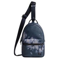 Coach Charter 20 Tie-Dye Print Zipper Closure Pebble Leather Shoulder Crossbody Bag Small Men Bags Midnight-Navy Multicolor CU091-N6W Basic Set (Bag+Dust Bag)