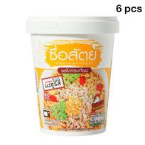 Suesat puodelis greitai paruošiamų makaronų česnakų ir vištienos skonio, be MSG, 65 g x 6 vnt. - Tailando maistas 65 g x 6 pcs