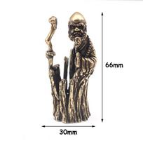 Antique Bronze Dharma Ancestor Figures Smal Ornaments Copper Bodhidharma Buddha Miniatures Statue 1pcs