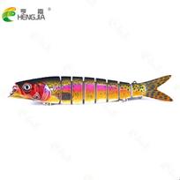 Žvejybos masalas 8 kelių sekcijų žuvies masalas „Swimbait Isca“ dirbtinis masalas lydekoms ešeriams „Swimbait“ dirbtinis masalas „Crankbait“ 13.5CM-21G-4#