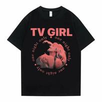 Cults TV Girl Vienkartinis Grafinis Spaudas Marškinėliai Unisex Vintažiniai Marškinėliai Unisex Moteriški Kasdieniai Dideli Marškinėliai Unisex Medvilniniai Viršūnės Marškinėliai L