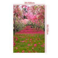 Romantiškos gėlių vestuvių fotografijos fono audinio meno nuotraukos fonas - 100 * 150 cm / 150 * 225 cm be rėmelio 100*150cm (3*5ft)