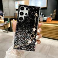 Prabangūs deimantiniai silikoniniai blizgučiai klijai, skirti Huawei Enjoy 20, Y8S, P30 - Apsaugantis nuo kritimo Deivės apyrankės modelis Huawei P30 Lite gray