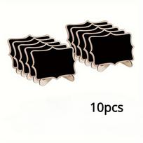 10 pakuočių mini kreidinių lentų, mažos stačiakampės kreidinės lentos, mediniai stalo kortelės vestuvėms, gimtadienio vakarėliams, pranešimų lentos ženklai 10pcs