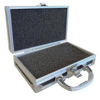 Nešiojama aliuminio lydinio įrankių dėžė: Atsparus smūgiams, storas, skaidrus techninės įrangos laikymo dėklas Small aluminum tool box