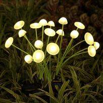 Saulės medūzų šviesos Sodo grybų dekoravimo lempa Lauko kraštovaizdžio įsmeigiama į žemę Vejos šviesa Kalėdų Helovino vakarėlis Warm-6LED-1PC