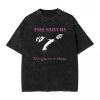 The Smiths The Queen Is Dead Marškinėliai Hip Hop Skalbti Oversize Marškinėliai Vintage Moterims Unisex Viršutiniai Drabužiai Streetwear Spausdinti Marškinėliai L juoda