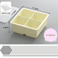 Square Silicone Ice Cube Mold with Lid - Reusable Kitchen Tool for Easy Ice Cubes Storage Dessert Making Mixer Whiskey Kitchen