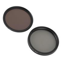 3 viename kameros filtrų rinkinys UV CPL ND8 Optinis stiklas Aliuminio lydinys Atsparus pirštų atspaudams DSLR kameros objektyvas 52mm black