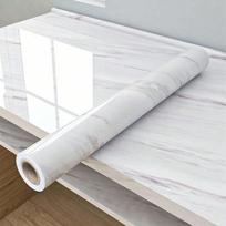 Marmuro lipni tapetai, vinilinė sienos lipdukas, virtuvės dekoratyvinė plėvelė, vandeniui atsparūs tapetai namų dekoravimui, juodi 40cm x 100cm gray