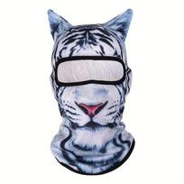 1pc Men's Breathable 3D Animal Ear Balaclava Protective Full Face Suitable for Outdoor Activities, Fun Summer Sunscreen Headwear