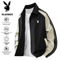 Playboy Vyrų Pavasarinė Rudeninė Lauko Vėjui Atspari Laisvalaikio Striukė L juoda