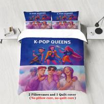 D-Demonų medžiotojai K-pop Merginų Berniukų Grupė Spausdintas Be užpildo Antklodės užvalkalas Įvairių dydžių Miegamasis Bendrabutis Šventinis Patalių Dekoravimas EU Twin(135x200cm)
