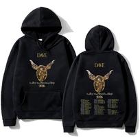 Deivas berniukas, grojęs hlarpu 2026 m. Hoodies Hip Hop vyrams moterims ilgomis rankovėmis džemperiai su gobtuvu vintažinis spaudinys madingas dizainas Puloveriai XS juoda