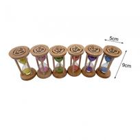 6Pcs/Set 1/2/3/4/5/6 Minutes Sand timers Hourglass Timer Mini Multipurpose for Games Serve Catering Studying Yoga Kitchen