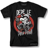 Pepe Le Pew Šūvio Marškinėliai Klasikinis Animacinis Skunkas Vntg Grafinis Dizainas Marškinėliai Unisex Marškinėliai M
